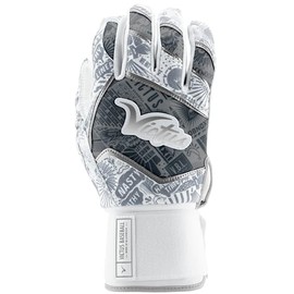 Victus NOX Full WRAP Batting Glove, White/Silver, Adult Large