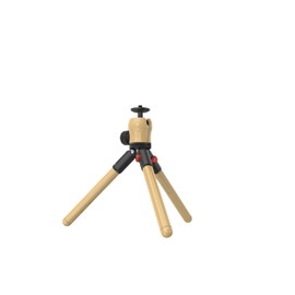 IFOOTAGE Timberpod Beech Wooden Tripod Minipod, 1/4 Inch Screw, 360° and 90° Flexible Ball Head, 2 Height Settings, imberpod Mini Tripod, Black