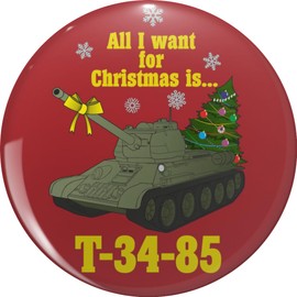 All I want for Christmas is... T-34-85 Pin Lapel Pin Brooch Steel Pins Badge 0.75"