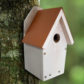 Audubon Nantucket White Coppertop Bluebird House