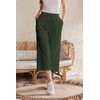 LNX Womens Linen Pants High Waisted Wide Leg Drawstring Casual