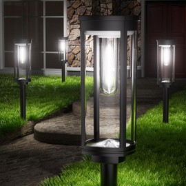 ALFIOT Solar Pathway Lights Outdoor Powered Waterproof 8 Pack Upgraded Solar Walkway Landscape Lighting Outside Driveway Light,Auto Dusk to Dawn On/Off for Yard Lawn Patio Decor (Cool White)