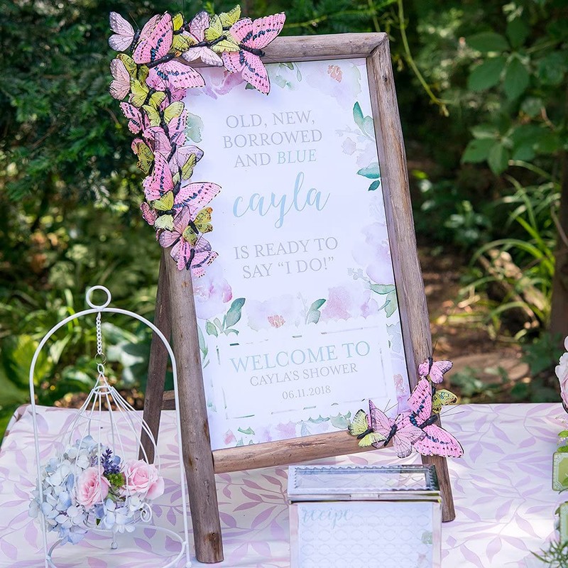 Weddingstar Self Standing Chalkboard Sign with Rustic Wood Frame
