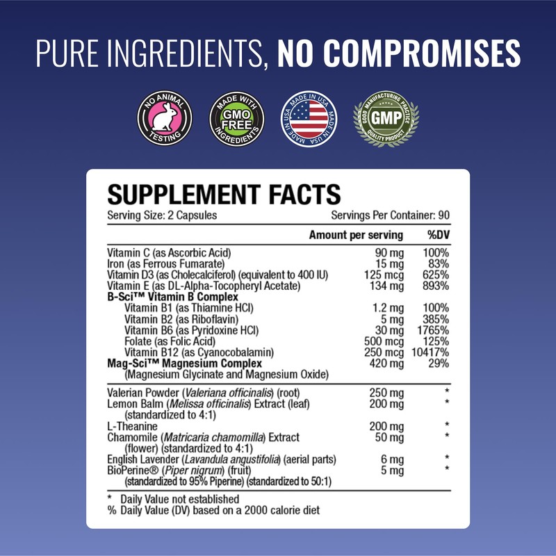 Approved Science Restlex - 420 mg Magnesium Glycinate Blend, L-theanine