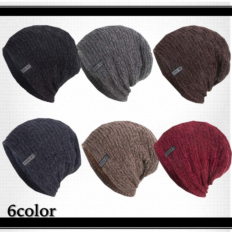 White Fang CA295 Knitted Hat, Casual, Stylish, Fleece-Lined, Autumn, Winter,