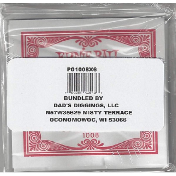 ERNIE BALL SIX PACK OF CUSTOM GAUGE 8-1008 - 6