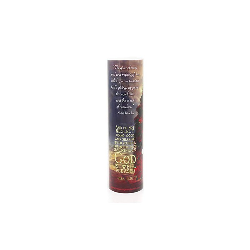 St Nicholas, LED Flameless Devotional Prayer Candle, THE SAINTS COLLECTION