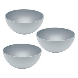 Set of 3 Magu Natural Design Bowls, Grey, Diameter 20 cm, Made from a Polymer Made of Natural Materials, Bowl Set, Salad Bowl