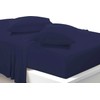 Fitted Bed Sheet With FREE Pillow Case Poly Cotton NAVY