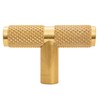 Decoranddecor Aurelia - Knurled Round Kitchen Cupboard Handles | T-Bar