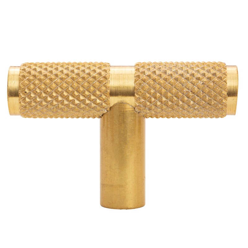 Decoranddecor Aurelia - Knurled Round Kitchen Cupboard Handles | T-Bar
