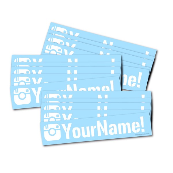 Customized Social Media User Name 8" car Decal/Vinyl Stickers (15
