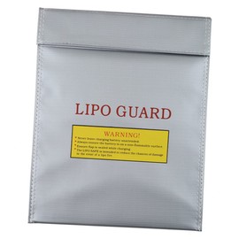 KOMBIUDA Fireproof Lipo Battery Safety Charge Sack Blast-Proof Battery Protection Bag 9.05X11.81X0.19In Grey for Secure Storage and Charging