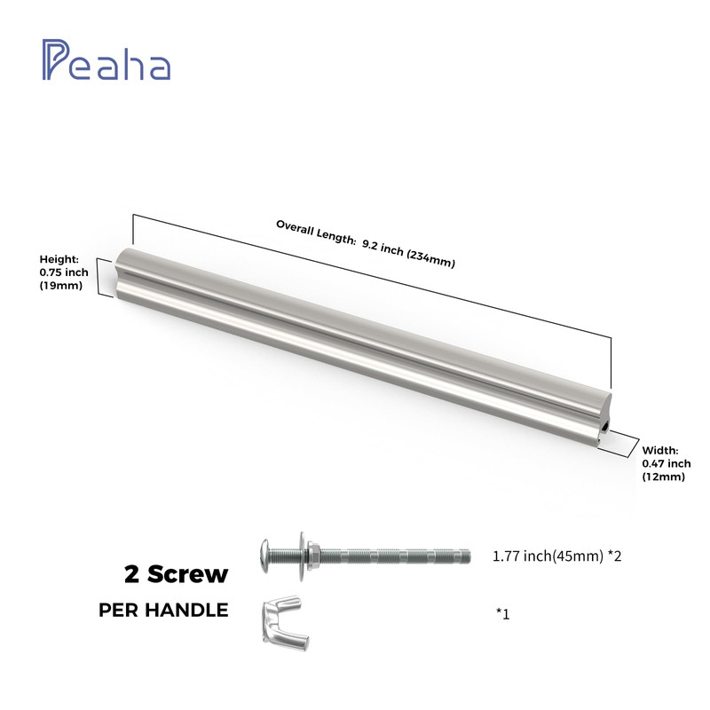 Peaha 5 Pack Adjustable Cabinet Pulls Silver Cabinet Handles for