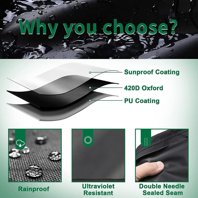 420D Oxford Fabric Waterproof BBQ Grill Cover Heavy Duty Waterproof