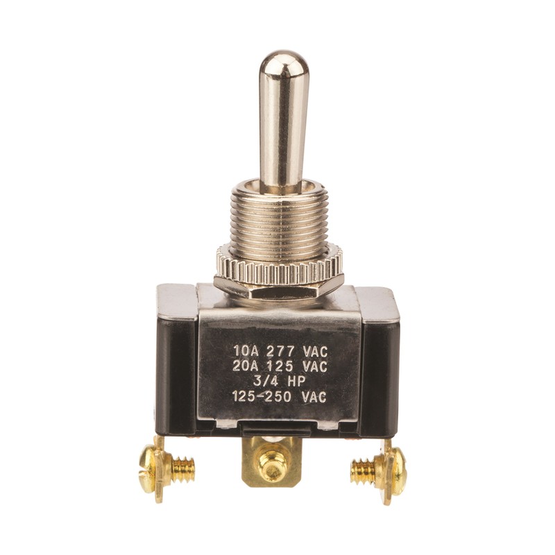 Toggle Switch, Maintained Contact and Single Pole, On Off On