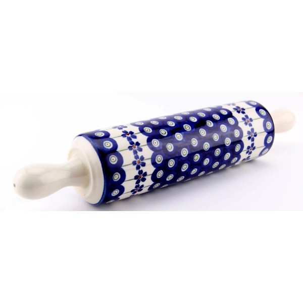 Polish Pottery Rolling Pin 12.5" from Zaklady Boleslawiec in Floral