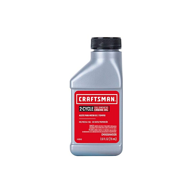 Craftsman CMXGAW5126 Full Synthetic 2-Cycle Oil - 2.6 Ounce (Pack