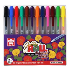 Sakura Set Gelly Roll con 12 Plumas de Gel Colores Regulares