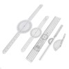5Pcs Medical Goniometer Transparent Plastic Multifunction Joint Goniometer Set Kit