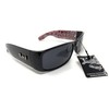 Locs Mens Hardcore Gangster Sunglasses Bandana Print BLACK/RED
