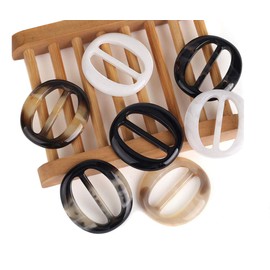 ericotry 6PCS Women Girls Plastic Oval Smoothly Fashion Silk Scarf Clips Clasp Ring Scarf Buckle Slides for Silk Neckerchief Clothing T-Shirt(Color Random)