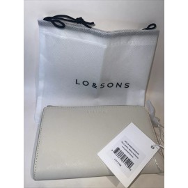 Lo & Sons The Leather Wallet Saffiano Ivory/Gold/Cam