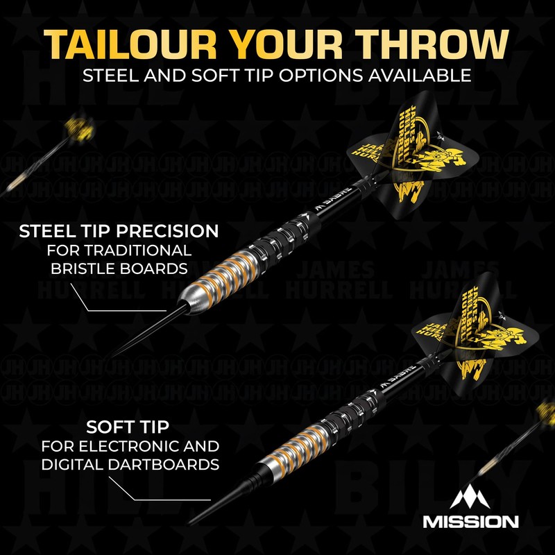 Mission | James Hurrell Darts | Steel Tip | 95%