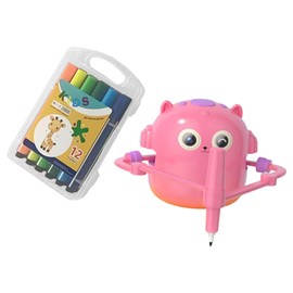Fenteer Drawing Robot for Kids Drawing Machine Creative Lightweight Preschool Portable Cute Painting Learning Toy for Boys Girls Gift