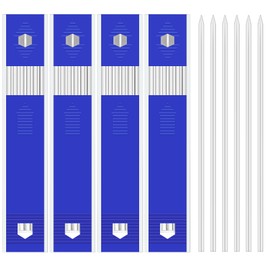 Junkin 24 Pieces Dry Graphite Refill 2.8 mm Mechanical Pencil Refills Mechanical Construction Pencil Replacements for Deep Hole Mechanical Pencils for Carpenter Woodworking Scriber (White)