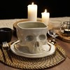 Fecheche Food Safe Skull Bowl for Eating, Ceramic Skull Shaped