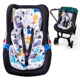 THE KENKYO THE KENKYO Infant Car Seat Insert, 2-in-1 Reversible Baby Car Seat Cushion, Carseat Head & Body Support for Newborn, Soft Stroller Cushion Insert for Bouncer, Swing, Baby Registry Seach
