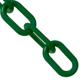 Mr. Chain Plastic Barrier Chain, Evergreen, 1-Inch Link Diameter, 25-Foot Length (10054-25)