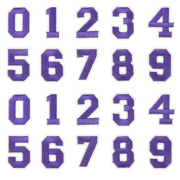 2 Sets Number Patches Set Number Appliques 0-9 Iron On