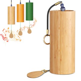 Wind Chimem, Bamboo Meditation Chimes for Outdoors Zen, Wind Bell for Home Decoration, Yoga Deep Sound Healing Instruments Chime (​Log)