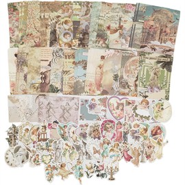 100 Pieces Vintage Scrapbook Supplies Ephemera Pack for Junk Journal Planners Scrapbooking Paper Stickers for Art Aesthetic Journaling Kit Collage Decoupage Album (Century Music)