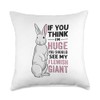 Rabbit Lover Design with Flemish Giant Throw Pillow