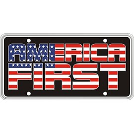 Race Plates Patriotic America First License Plate