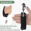Awaiymi Black Universal Cuff, Leather ADL Cuff with Elastic Strap,
