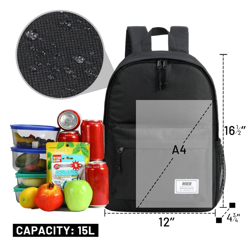 MIER Insulated Backpack Cooler Small Leakproof Lunch Back Pack with