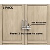 FIGEPO 6 Pack Child Proof U-Shaped Code Sliding Cabinet Door