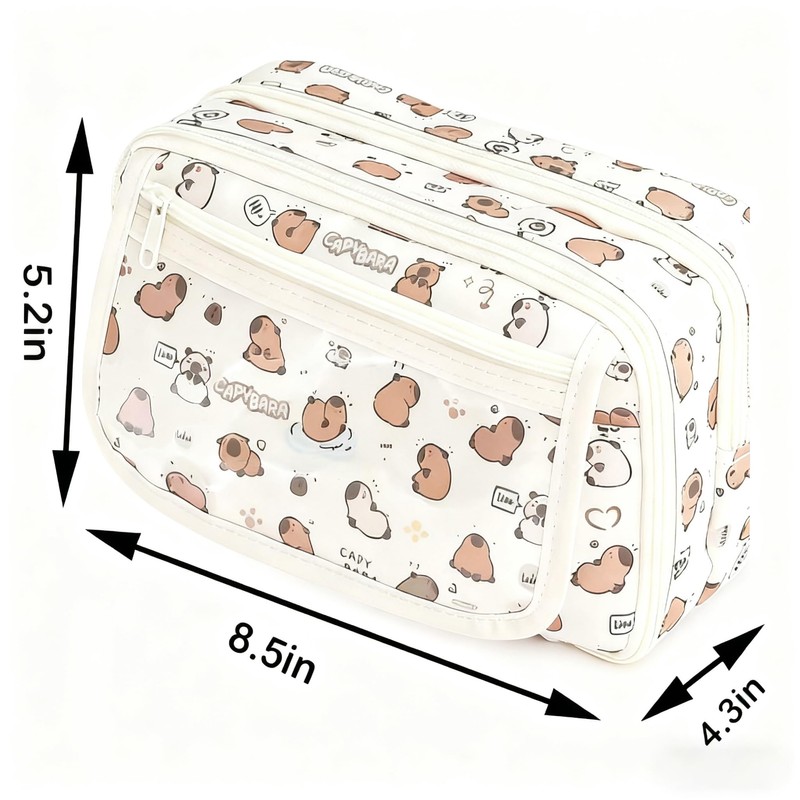 JUTOROSY Large Capacity Anime Pencil Case, 9-Compartment Pen Organizer