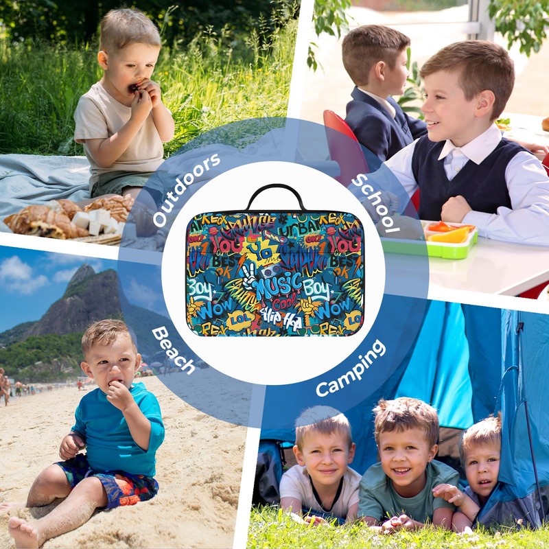 Clastyle Street Graffiti Insulated Lunch Bag Children Small Cool Bag
