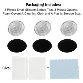 Foam Earbud Tips for Plantronics Ploy Voyager 5200 5220 5210 Bluetooth Headset Earphone Covers Silicone Ear Tips Replacement Earphone Earpads Cushion Earbuds Replacement Tips Earbud Rubber Tips S