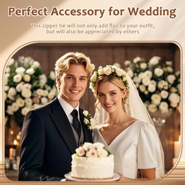 LHXzizizi Ties for Men, Adjustable Mens Ties Zipper Tie Pre-Tied Necktie for Wedding Party School Banquet Celebration Prom (Black)