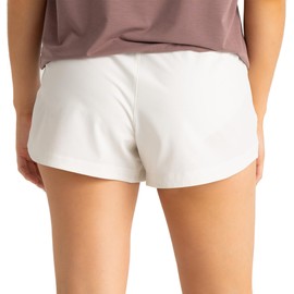 Free Fly Women's Lined Active Breeze Short - Odor Control, Sun Protection UPF 50+ Womens Exercise Shorts - 3" Inseam - Sea Salt, Large