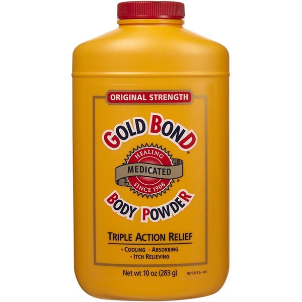 Gold Bond Medicated Powder Triple Action Relief 10 Ounce (Talc-Free)