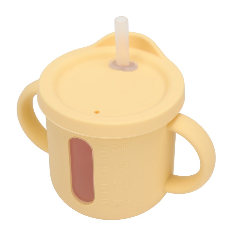 Silicone Sippy Cups Double Handles Lightweight Toddler Training Cup with
