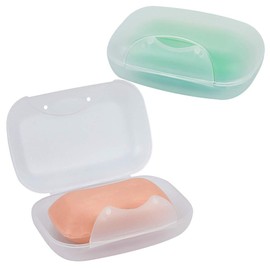 Travel Soap Holder Bar Soap Dish Shower Soap Saver Case Container Box for Bathroom Camping Gym Vonpri (Clear Without Bag)