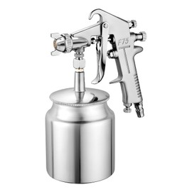 Air Undercoating Spray Gun with 750ml Suction Feed Cup, 360° Spray for Truck Bed Liner Coating, Rubberized Undercoat, Rust Proofing